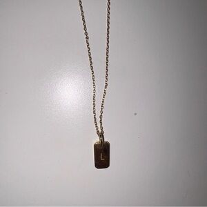 Mejuri Gold Letter Necklace